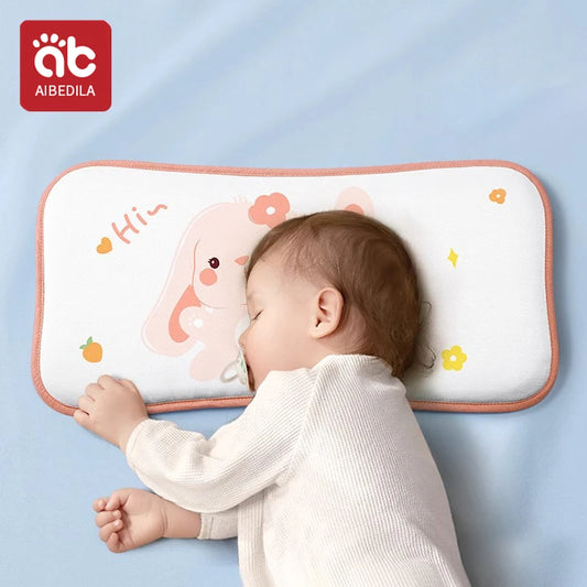 AIBEDILA 1/2pcs Baby Pillow Ice Silk Newborn Head Protection Pillow Breathable Infant Boys Girls Baby Sleeping Pillows