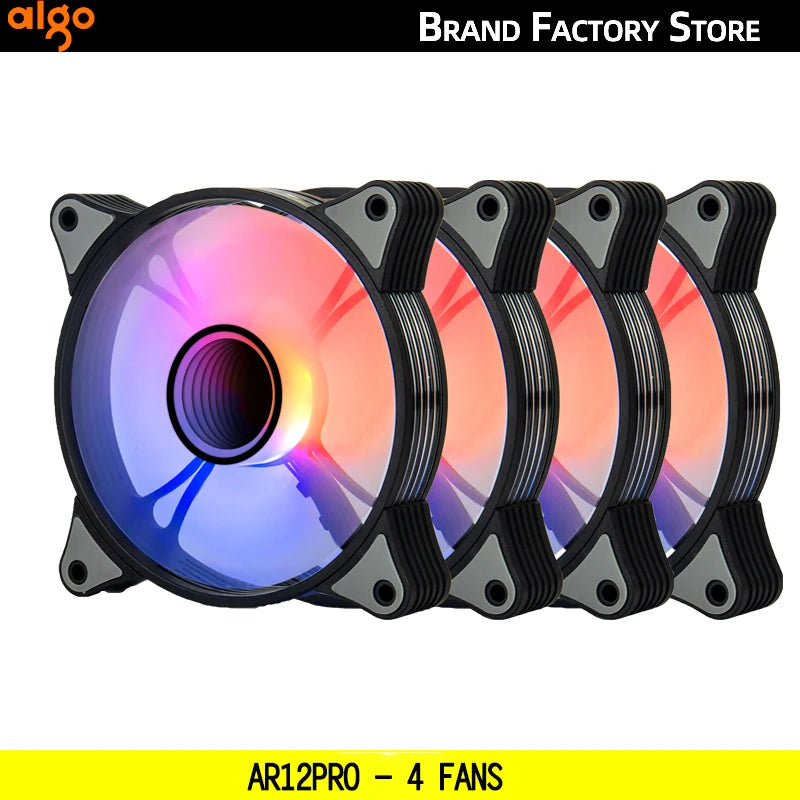 Aigo AR12PRO Computer Case fan ventoinha PC 120mm rgb fan 4pin PWM CPU Cooling fan 3pin5v Unlimited space argb 12cm ventilador