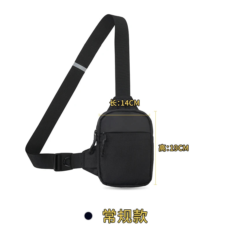 2024 New Sports Chest Bag Men's Ultra-small Mobile Phone Messenger Bag Waist Bag Multi-function Carry-on Bag