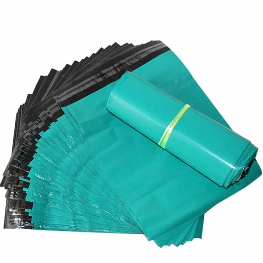 50Pcs/Pack Plastic Courier Green Bag  Express Packaging Bags Thicken Clothing Waterproof Mailing Bags Self Seal Envelope Pouch