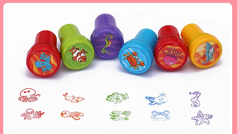 Assorted Stamps for Kids Self-Ink Teacher Stamps Party Favor Children Treasure Box Prize Classroom Easter Egg Stuffers Toys Gift