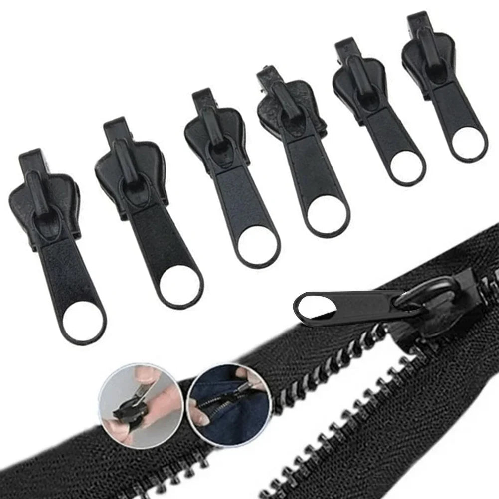 6pcs Instant Zipper Universal Instant Fix Repair Kit Replacement Zip Slider Teeth Multifunctional Clothing Replacement  Zipper