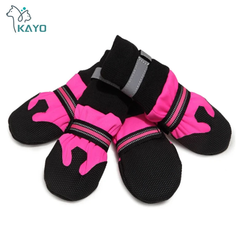 Breathable Pet Dog Shoes Waterproof Outdoor Walking Net Soft Summer Pet Shoes Night Safe Reflective Boots For Small Medium Dogs