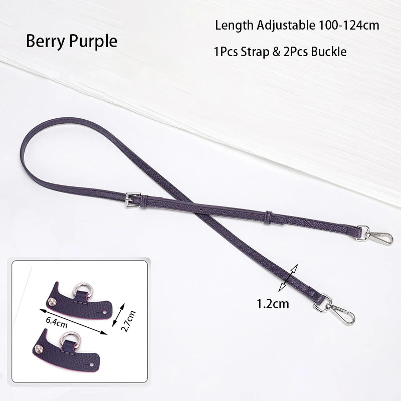 1 Set Bag Strap For Longchamp Mini Punch-free Genuine Leather Shoulder Strap Set Transformation Crossbody Strap Bag Accessories