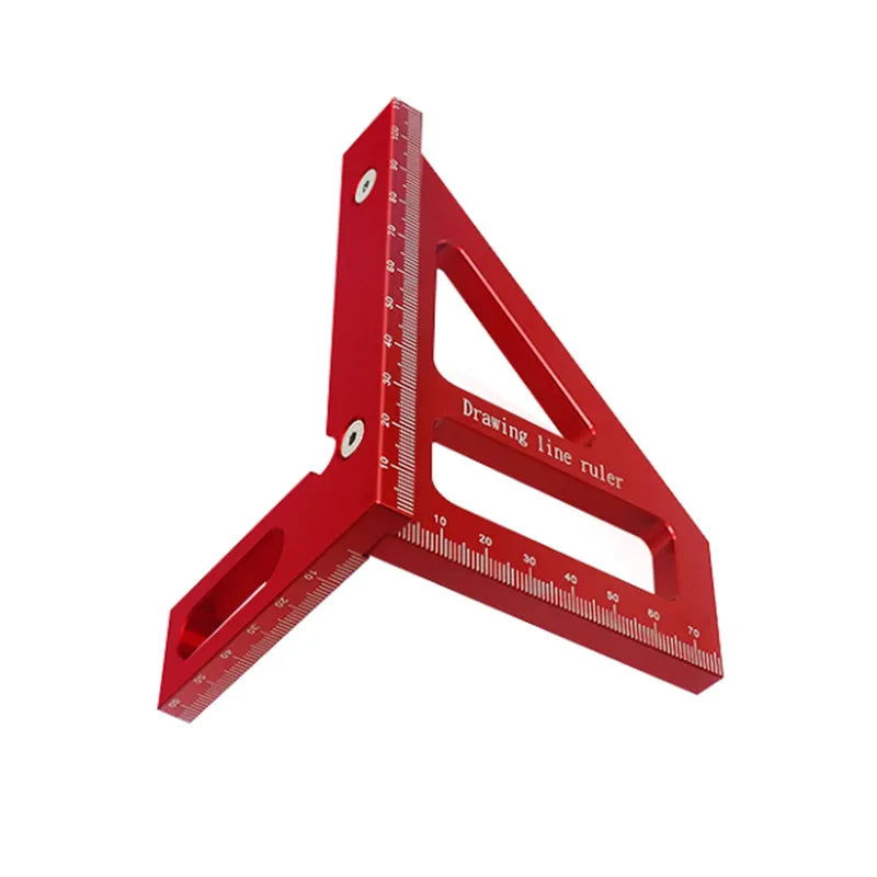 Carpenter Square -Woodworking Square Protractor Aluminum Miter Triangle Ruler 3D Multi Angle 45/90 Degree Layout Measuring Ruler