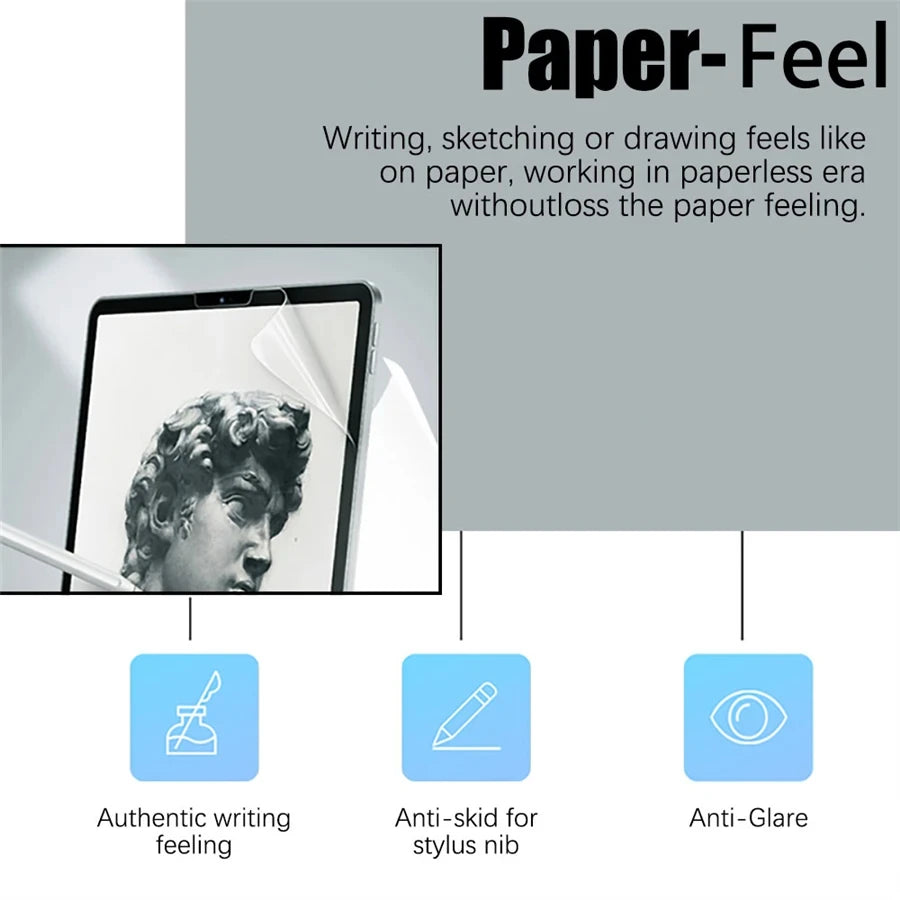 3Pcs Paper Feel Like Screen Protector for Samsung Galaxy Tab S7 S8 S9 Plus Ultra A9 Samsung tab S6 Lite s7 s9 fe A8 A7 No Glass