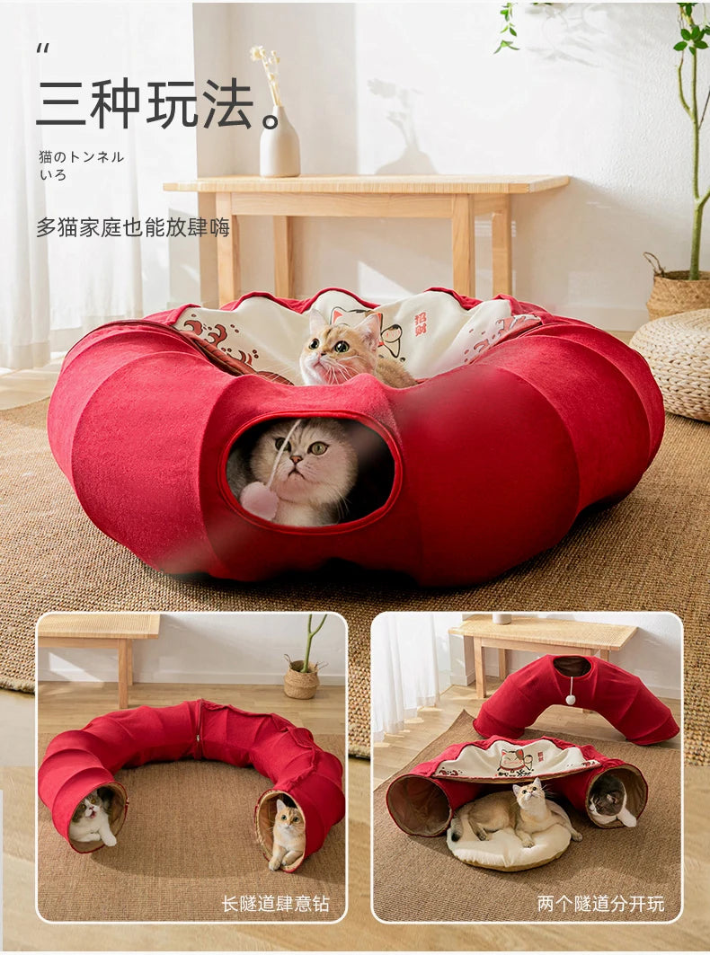 Cat Nest Tunnel Donut Cat a Facility for Children to Bore Tunnel Pet Supplies