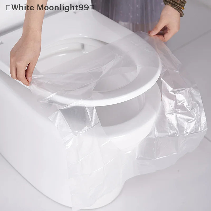 50pcs/bag Disposable Toilet Seat Cushion Toilet Seat Cushion Clean And Hygienic Public Bathroom Travel Disposable Toilet Cover