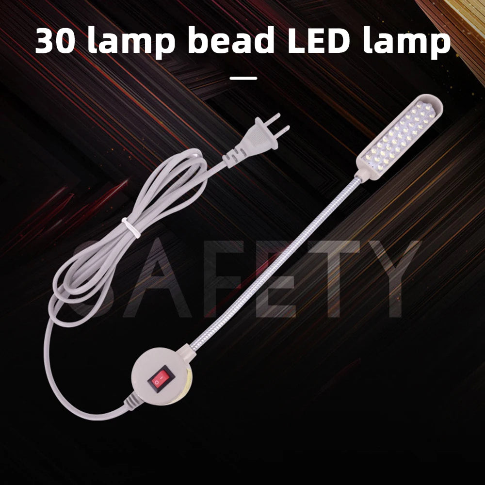 30 LED Industrial Sewing Machine Lighting Lamp Clothing Machine Accessories Work Light 360° Flexible Gooseneck Industrial Lights