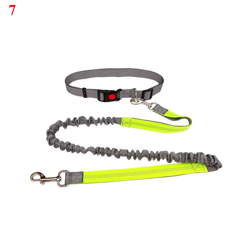 Adjustable Hand Free Dog Leash for Dog Pet Walking Running Jogging Dog leashes Waist Belt Chest Strap Traction Rope pet collars