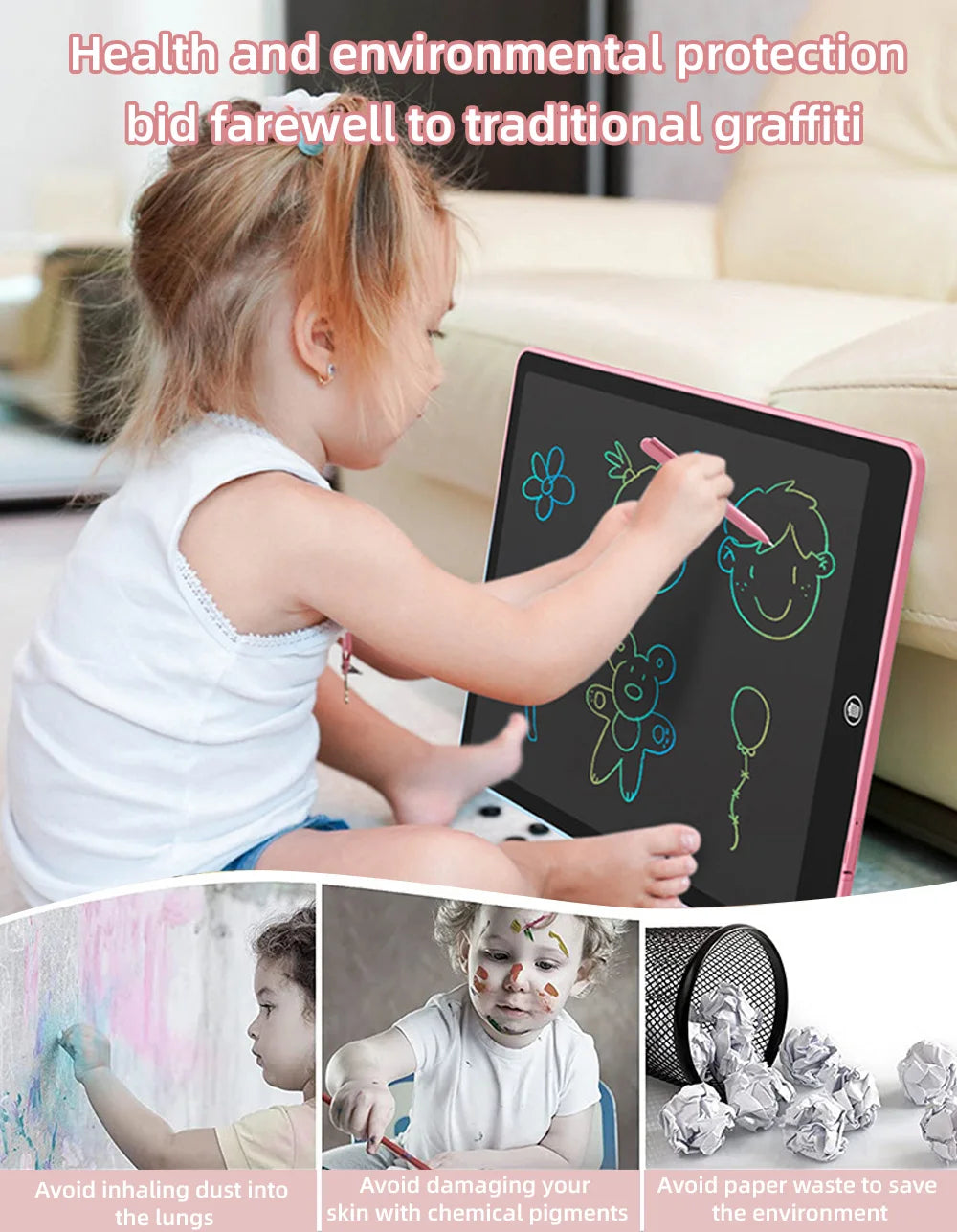 8.5inch LCD Writing Tablet Drawing Board Kids Graffiti Sketchpad Toys Handwriting Blackboard Magic Drawing Board Toy 6.5/10.5/12