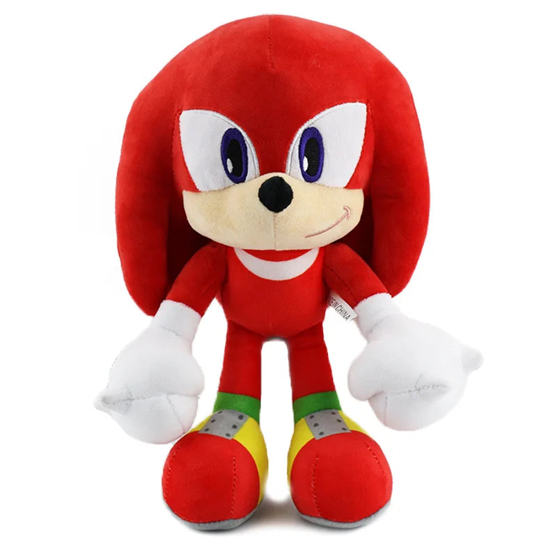 30CM High quality Sonic Plush Toy The Hedgehog Sonic Knuckles Tails Cute Cartoon Soft Stuffed Doll Birthday Gift for Children