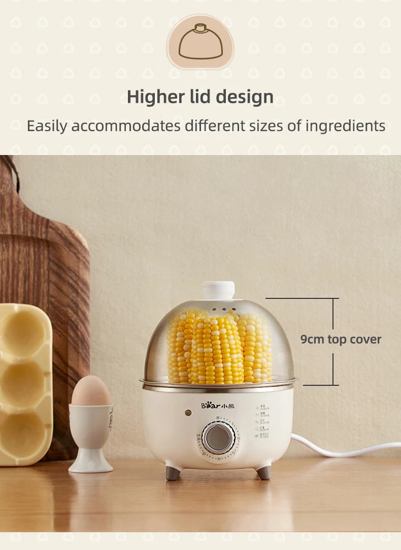 360W Electric Egg Boiler Breakfast Machine Multicooker Steamer Automatic Egg Cookers Home Egg Custard Steaming Cooker with Timer