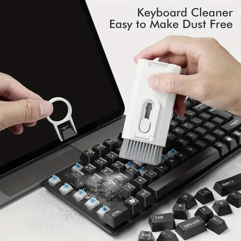 8 in 1 Computer Cleaning Kit Camera Tablet Microfiber Screen Cleaner Tools Earphone Cleaning Brush Keycap Puller Card Taking