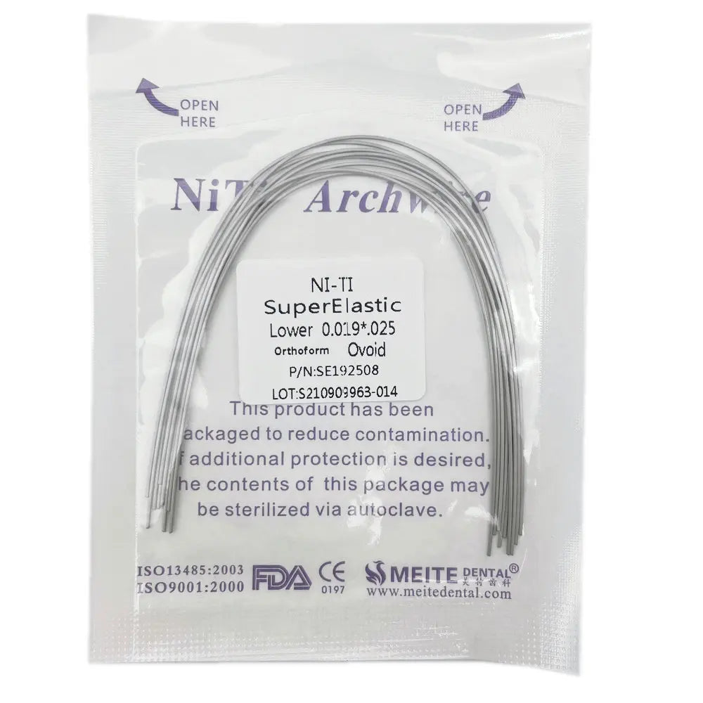 10pcs/pack Orthodontic Dental Super Elastic Oval Form Niti Round/Rectangular Arch Wires Dental Niti Arch Wire Dentist Product