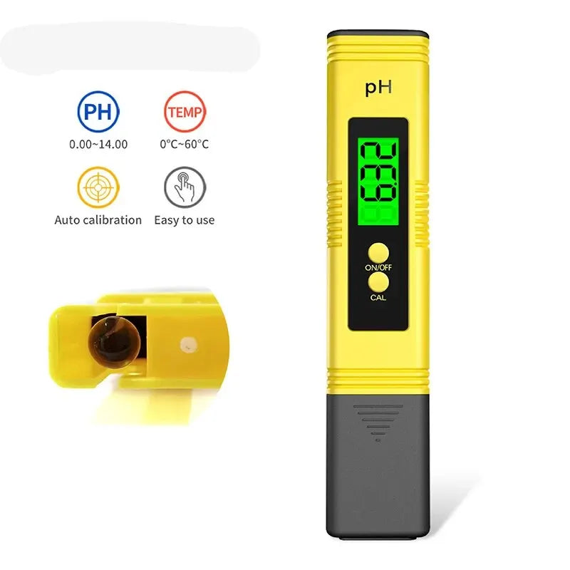 2pcs TDS PH Meter Digital Water Tester 0.01ph High Accuracy PH Meter 0-9990ppm Temperature TEMP PPM Tester