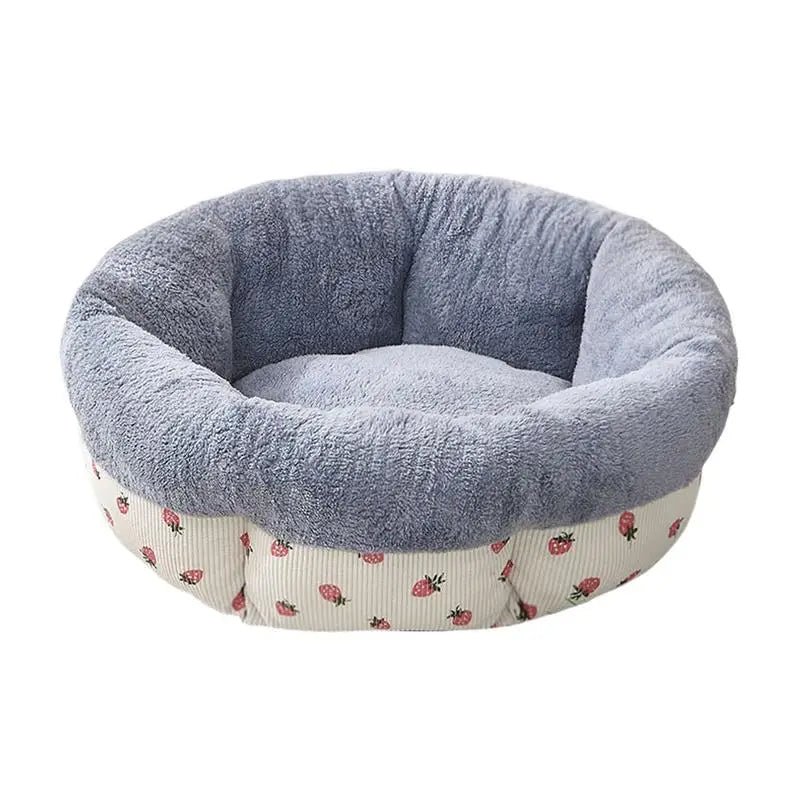 Cat Beds For Indoor Cats Donut Cuddler Pet Round Bed Machine Washable Calming Soft Cat Bed All Seasons Warm With Non-Slip Bottom