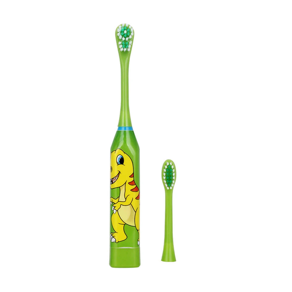 Children Electric Toothbrush with Replaceable Head Cartoon Automatic Electric Toothbrush Teeth Whitening Brush for Wash Supplies