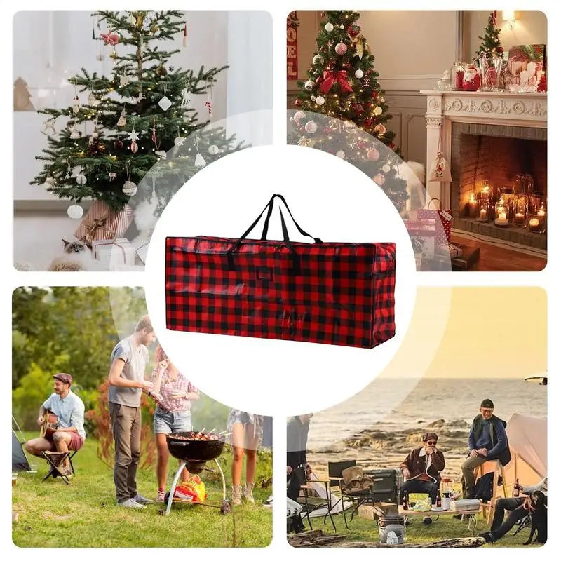 Christmas tree storage bag with zipper Moving Bags PP Waterproof Storage Totes Moving Boxes Foldable Duffel Bag For Travel