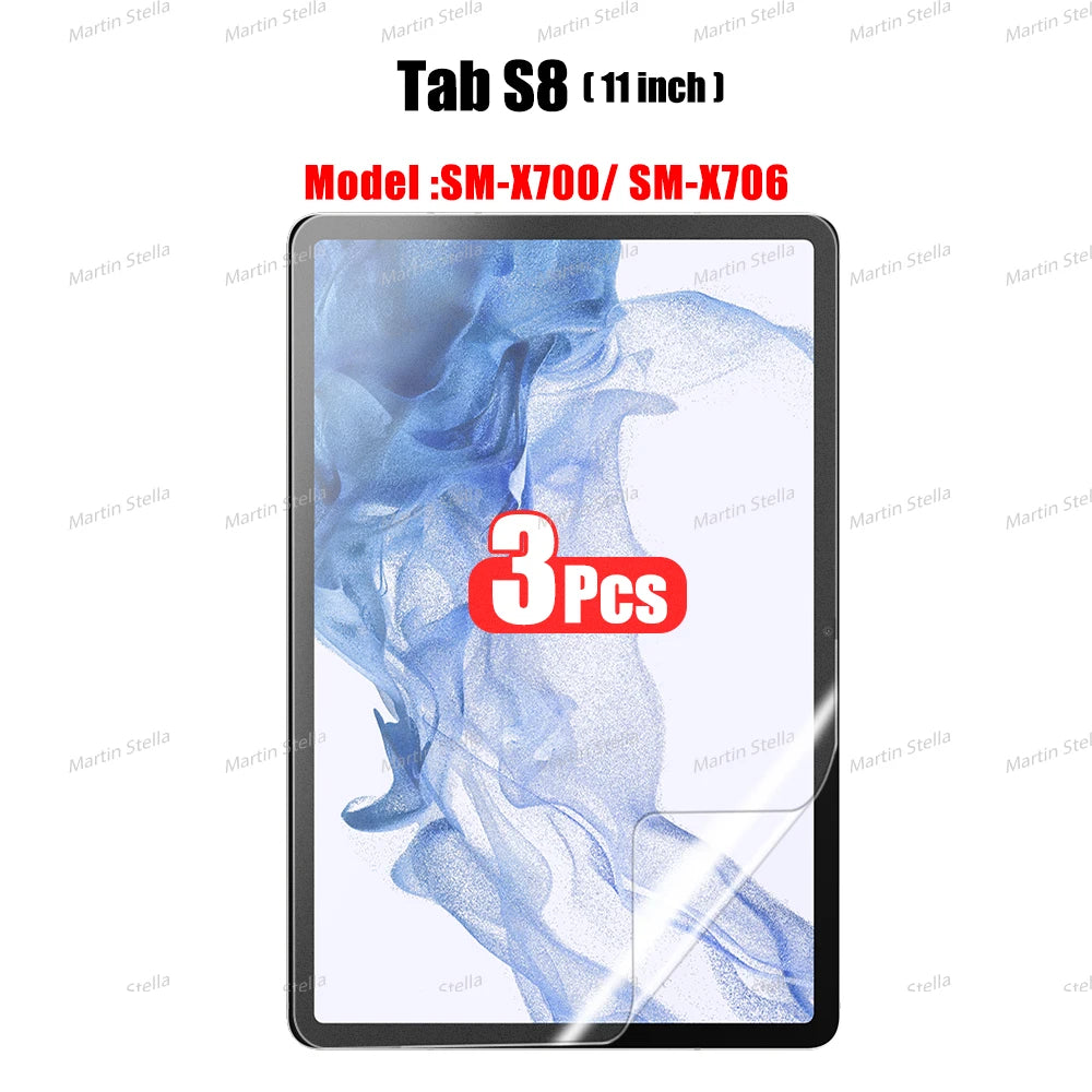 3Pcs Paper Feel Like Screen Protector for Samsung Galaxy Tab S7 S8 S9 Plus Ultra A9 Samsung tab S6 Lite s7 s9 fe A8 A7 No Glass