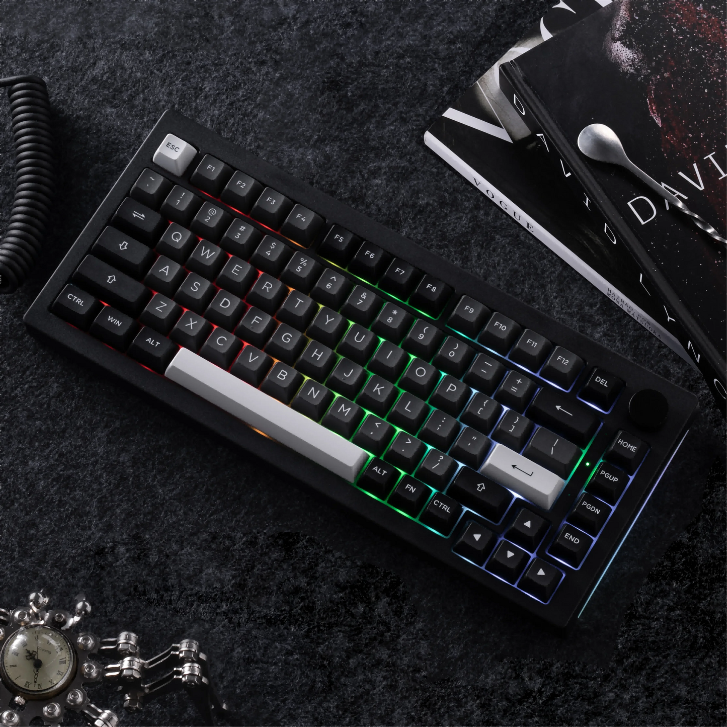 Akko 5075B Plus ANSI/ISO 75% Mechanical Gaming Keyboard 3/5 Pin Hot Swap Three-Modes RGB 2.4GHz Wireless/USB Type-C/BT 5.0