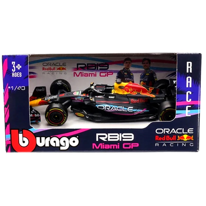 Bburago 1:43 Aston Martin AMR23 Mercedes W14 Red Bull RB19 Miami GP Ferrari SF23 Alpine A523 F1 Model Formula Car Static Racing