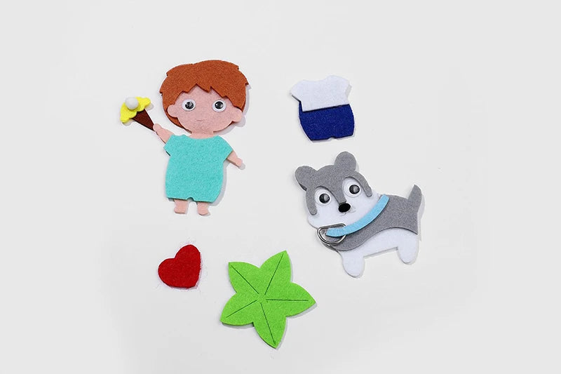 3D Montessori Baby Busy Board Felt Books Montessori Fine Motor Skills Activity Toys Quiet Cloth Books Preschool Teaching Aids