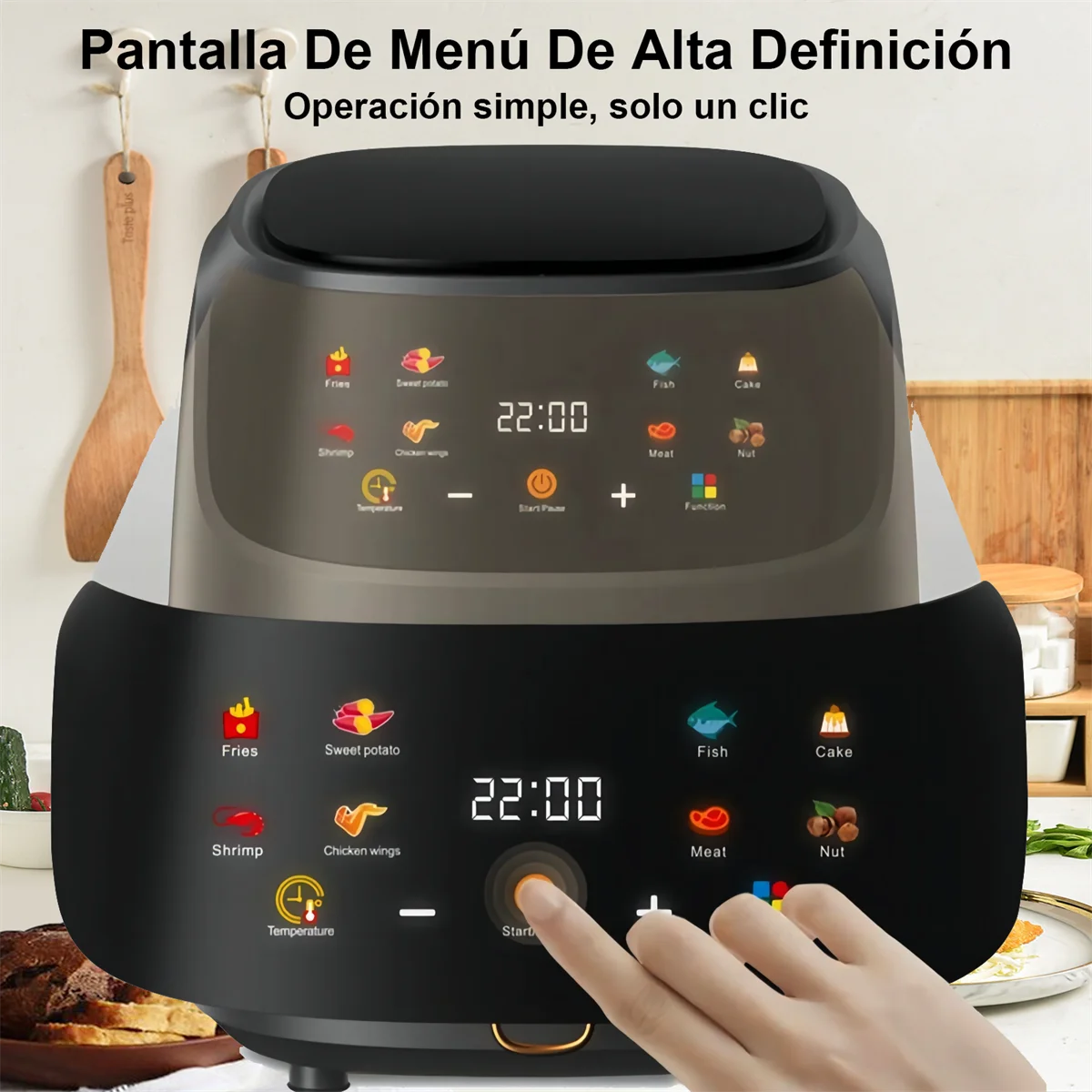 8L 2400W Air Fryer With Touch Screen Temperature Control And Display Programmable Air Fryer (8 Liters)