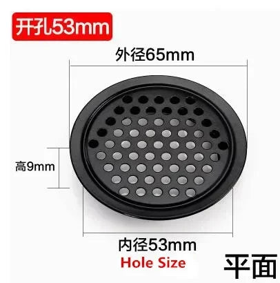 10pcs Round cabinet Air duct Vent Dia.19mm-53mm Steel Louver Mesh Hole plug decoration cover Wardrobe grille ventilation systems