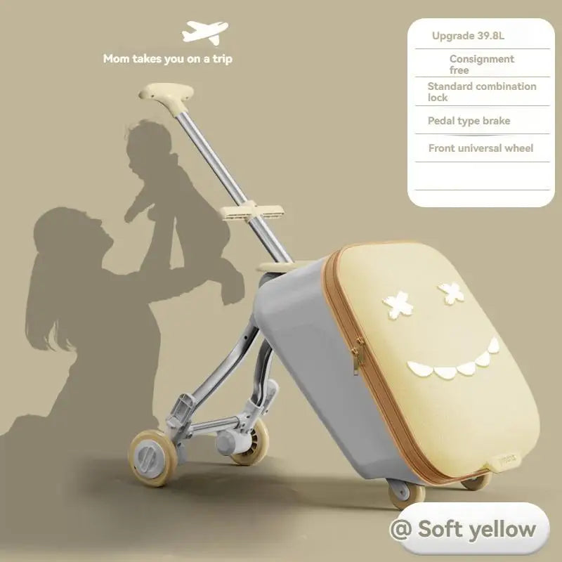 Children's Luggage Case Can Ride and Walk the Baby's Suitcase The Baby Can Take the Suitcase. The 20-Inch Folding Stroller Can