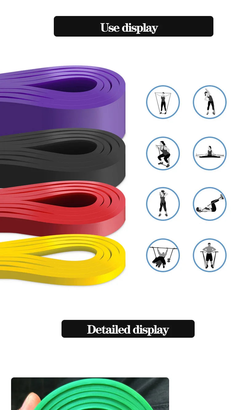 5~280lbs Fitness Resistance Band ing Agility Training Workout Gym Equipment Yoga Pilates Accessories Rubber Band Home Gym