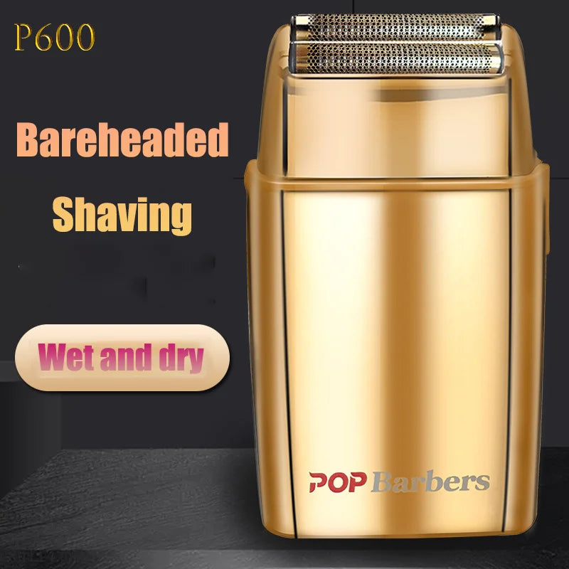 9000RPM Professional Pop Barbers P600 Oil Head Electric Hair Clippers Golden Oil Gradient Push Electric Shaver Hair Trimmer