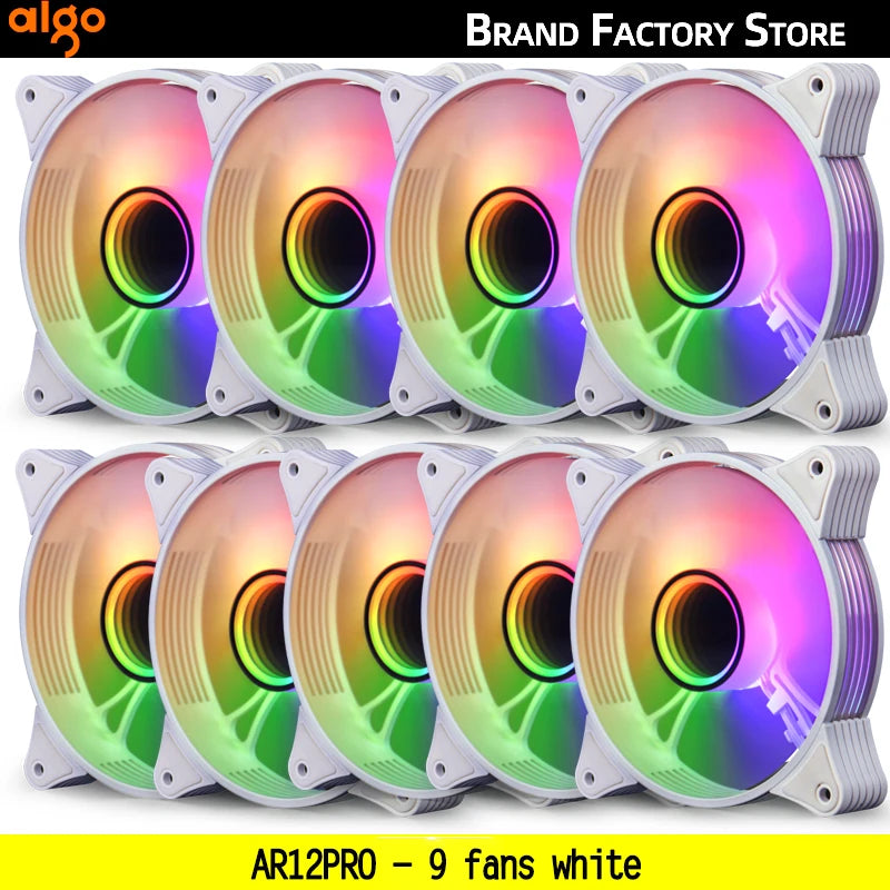 Aigo AR12PRO Computer Case fan ventoinha PC 120mm rgb fan 4pin PWM CPU Cooling fan 3pin5v Unlimited space argb 12cm ventilador