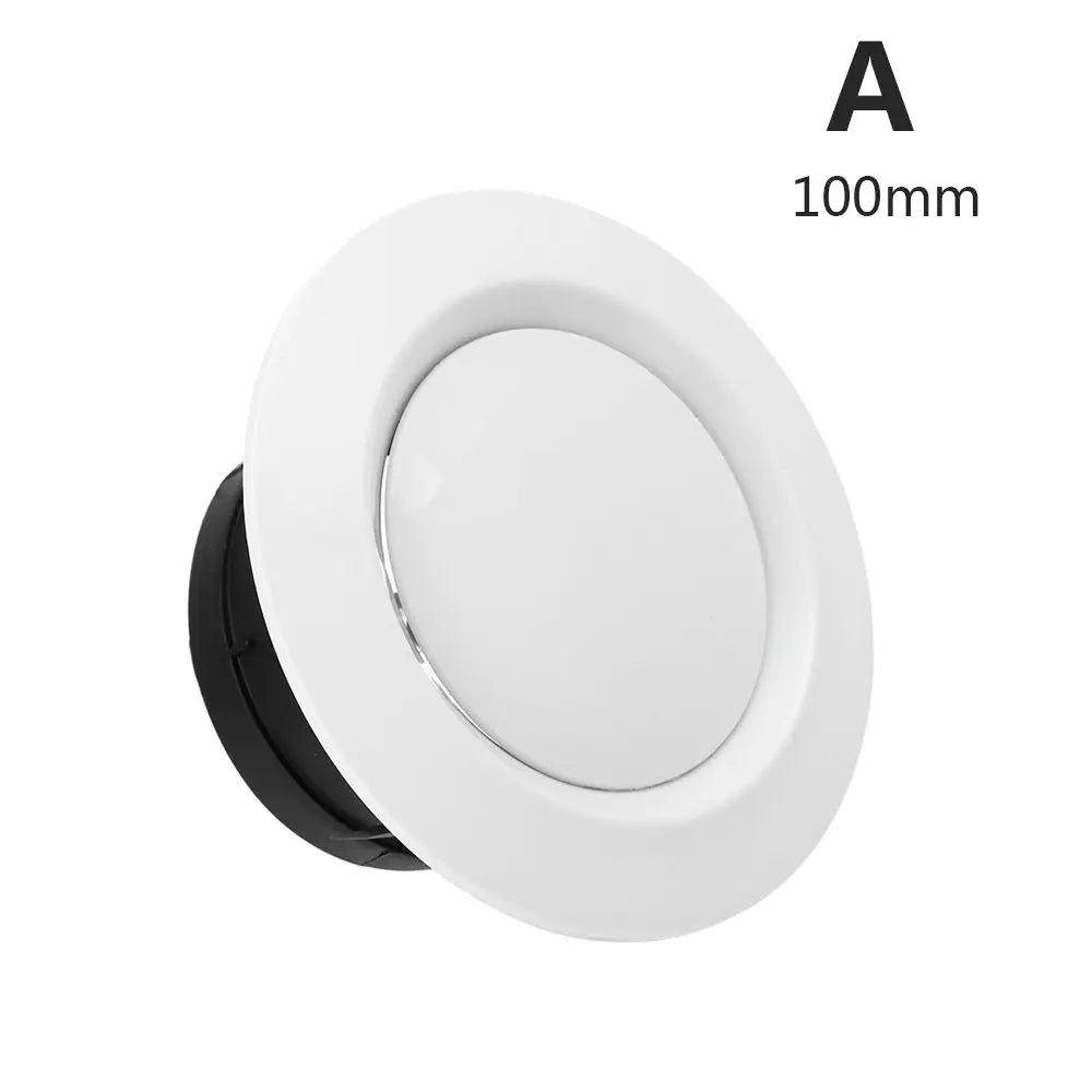 Adjustable Air Ventilation Cover Round Ducting Ceiling Wall Hole Abs Air Vent Grille Louver Kitchen Bath Air Outlet Fresh System