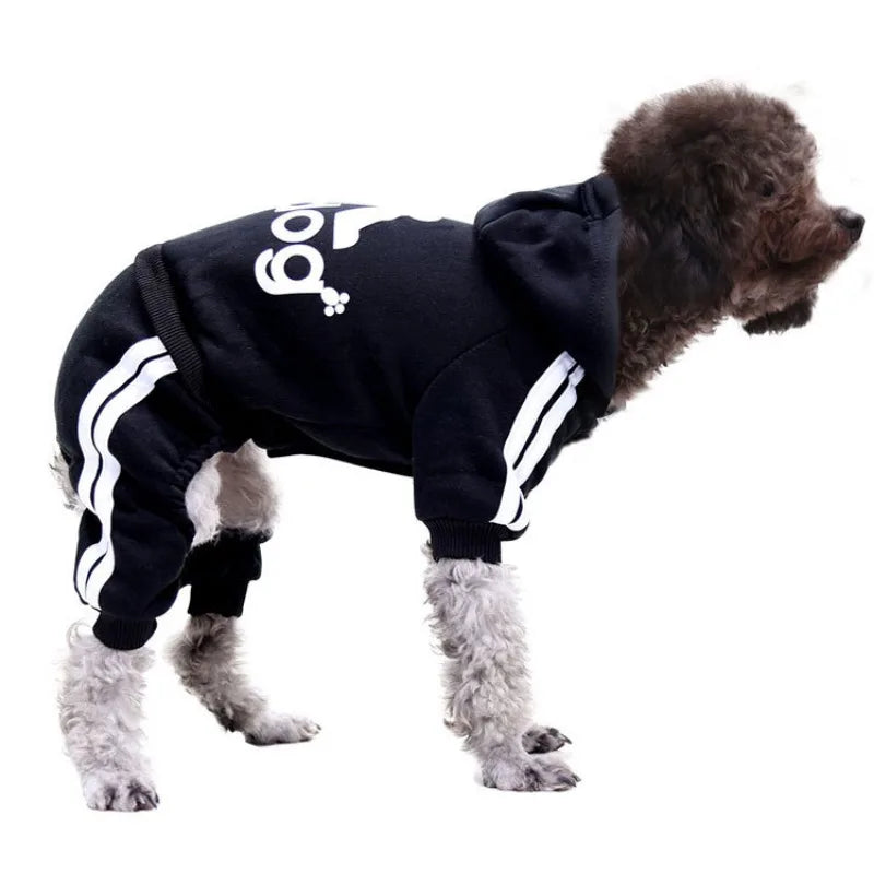 Autumn Winter Dog Clothes Adidog Jumpsuit Warm Puppy Pet Clothes Dog Hoodies Sweatshirt Yorkie French Bulldog Clothing Dog