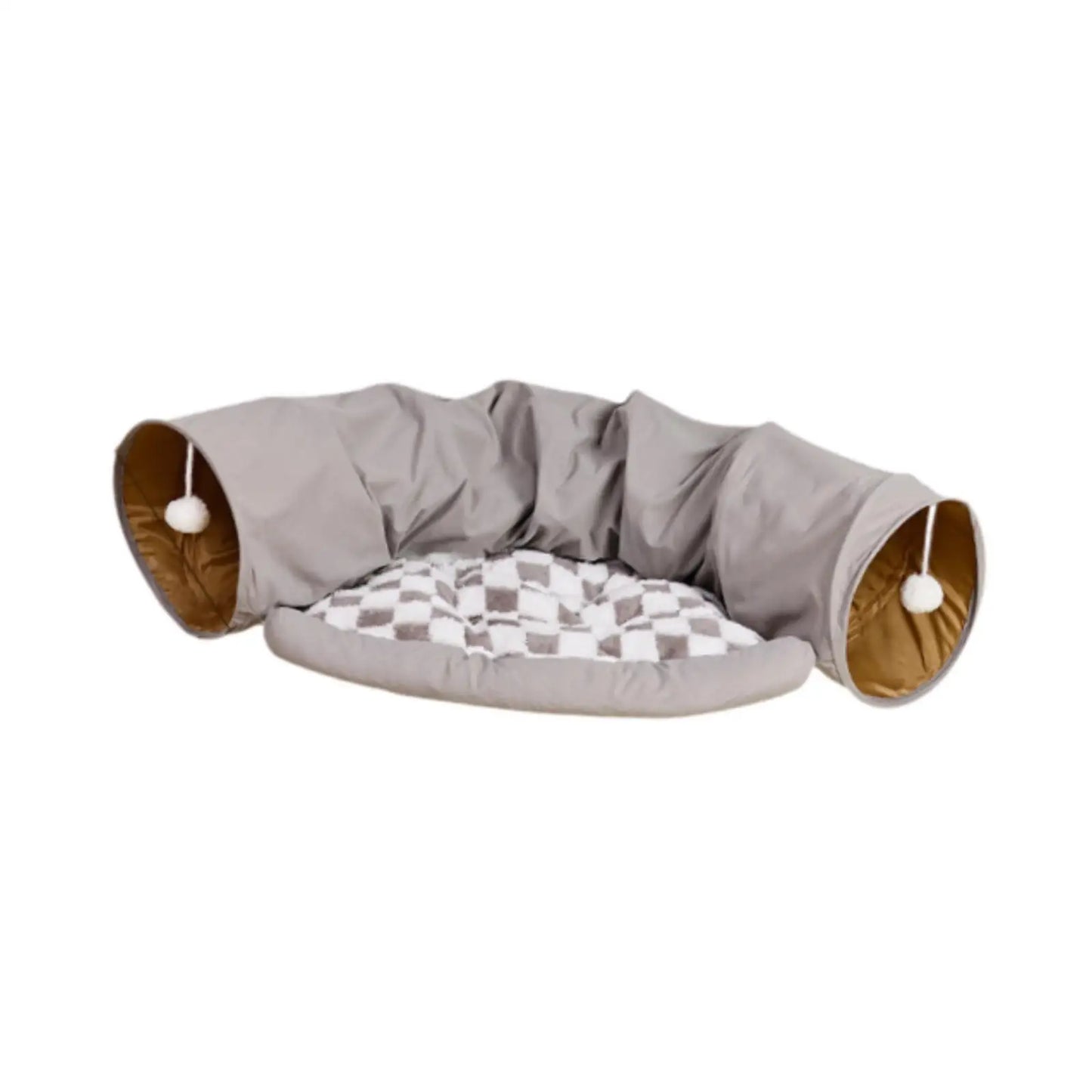 Cat Tunnel Bed Exercise Winter Warm Cat Tunnel for Outdoor Pets Indoor Cats