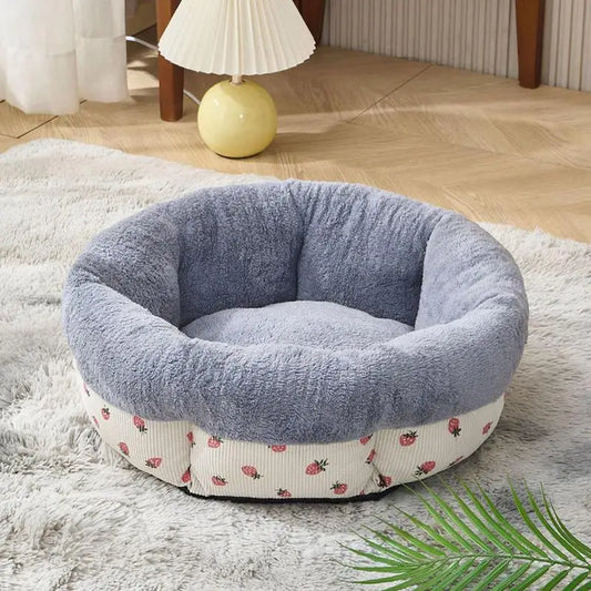 Cat Beds For Indoor Cats Donut Cuddler Pet Round Bed Machine Washable Calming Soft Cat Bed All Seasons Warm With Non-Slip Bottom