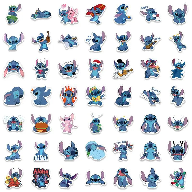 50/100/200Pcs Cute Cartoon Lilo Stitch Stickers Graffiti for Scrapbook Laptop Phone Luggage Skateboard Decals Sticker Toy Gift