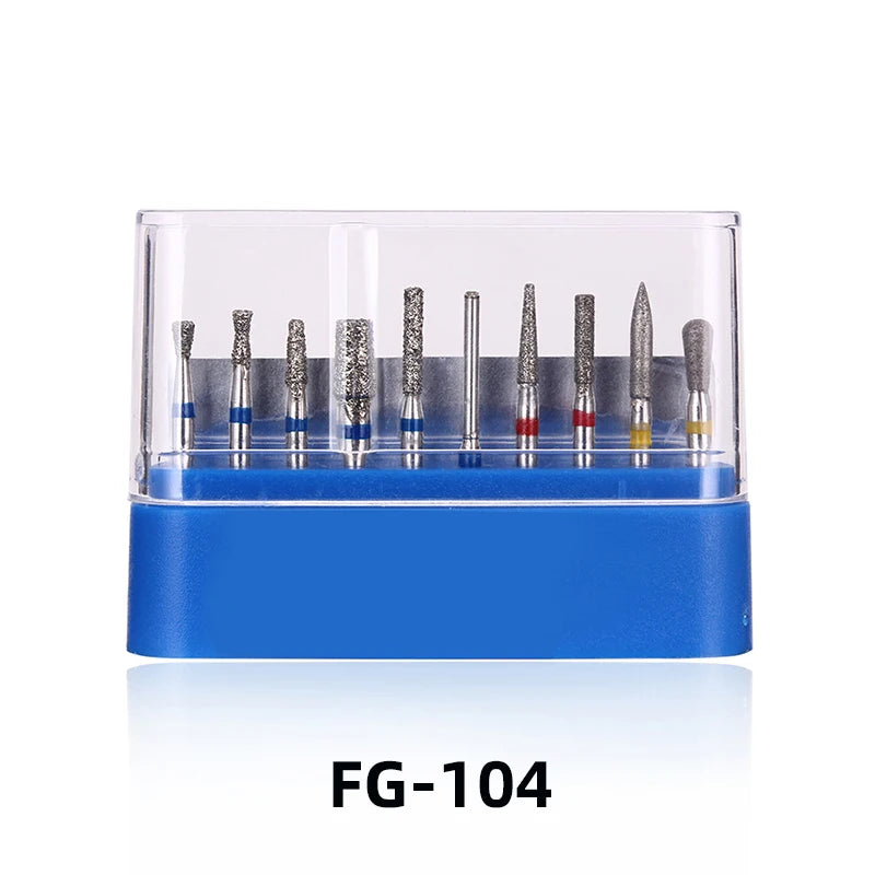 1BOX Azdent DENTAL Diamond Bur Kit With Storage Box Various Functions Optional Fit for High Speed Handpiece