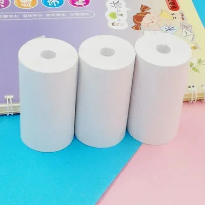 30PCS Mini Printer Paper Thermal Sticker Paper Self-adhesive Printer Paper Photo Printer Labels For Photos Notes 5.7 x 2.5cm