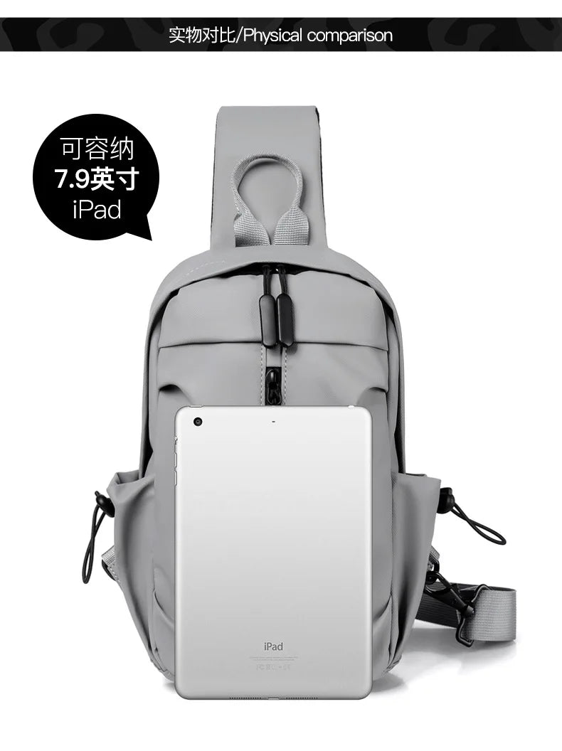 2023 New Multifunctional Chest Bag Men Chest Bag Outdoor Casual Fashion One Shoulder Crossbody Bag