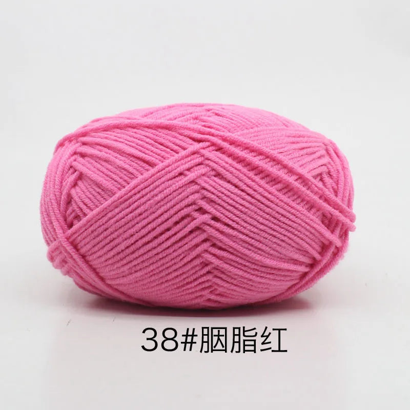 40-50g/Set 4ply Milk Cotton Knitting Yarn Needlework Dyed Lanas For Crochet Craft Sweater Hat Dolls At Low Price