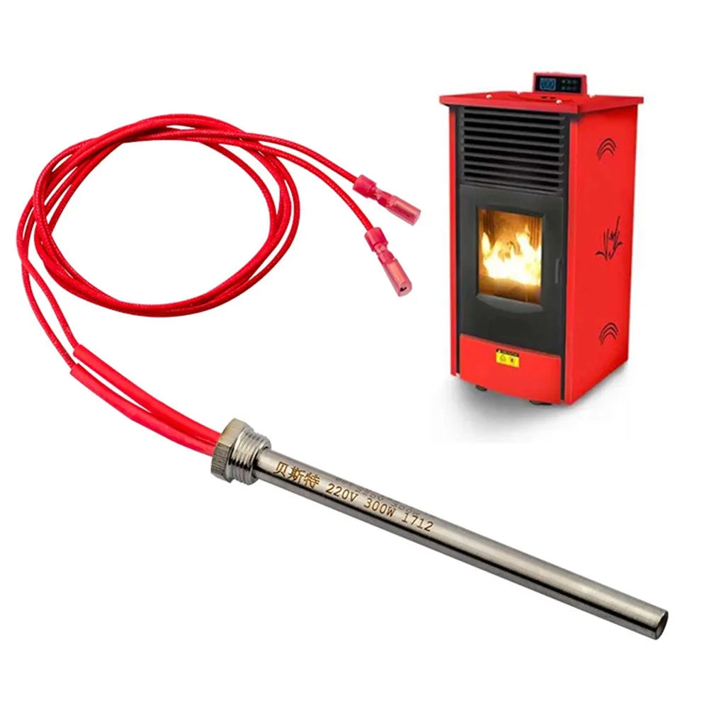 300W / 350W 220V Ignition Igniter Hot Rod Wood Pellet Stove Heating Tube Fireplace Grill Stove Part 140/150/170mm