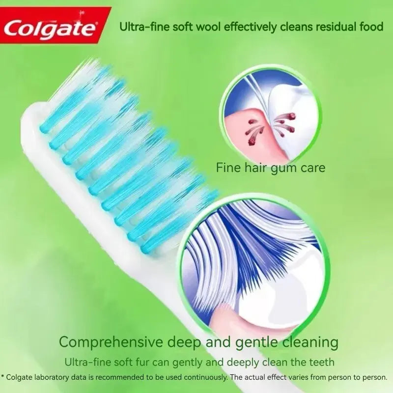 Colgate 6 Packs Toothbrush Tooth Cleaning Family Couple Fine Soft Medium Hair Travel Suit For Men And Women Back Tooth Cleaning