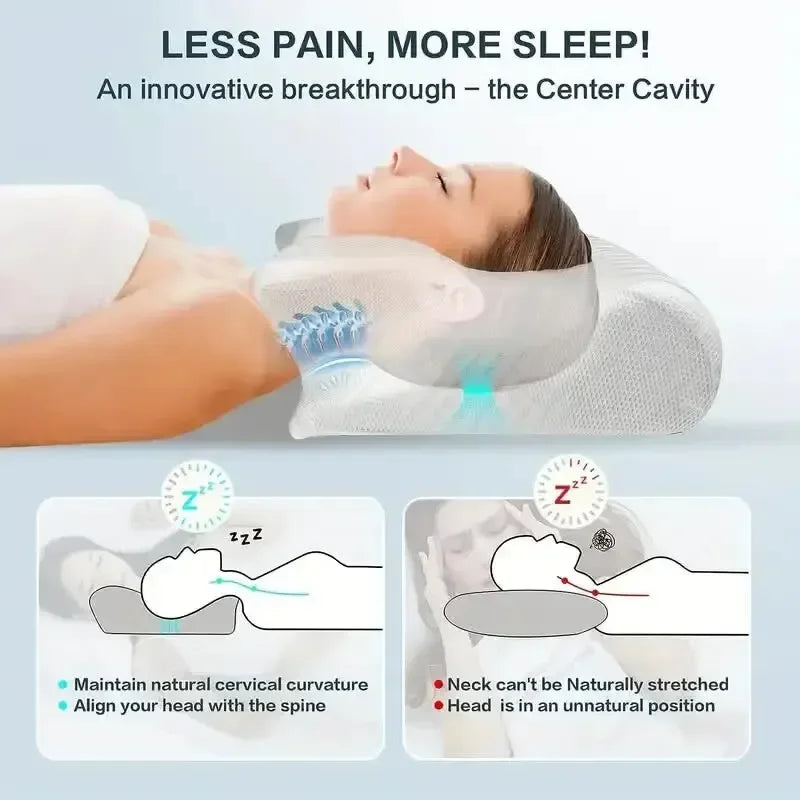 Butterfly Sleep Memory Neck Pillow Slow Rebound Comfort Memory Foam Sleeping Pillow Cervical Orthopaedic Neck Massage Bed Pillow