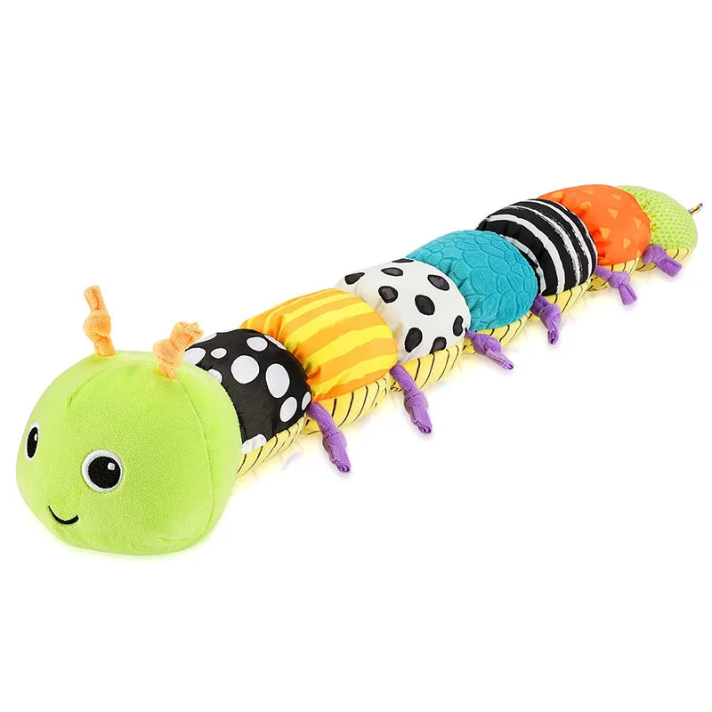 Baby Rattle Musical Caterpillar Worm Soft Infant Plush Toys  Educational Interactive Sensory Toy for Babies Newborn Toddler Gift