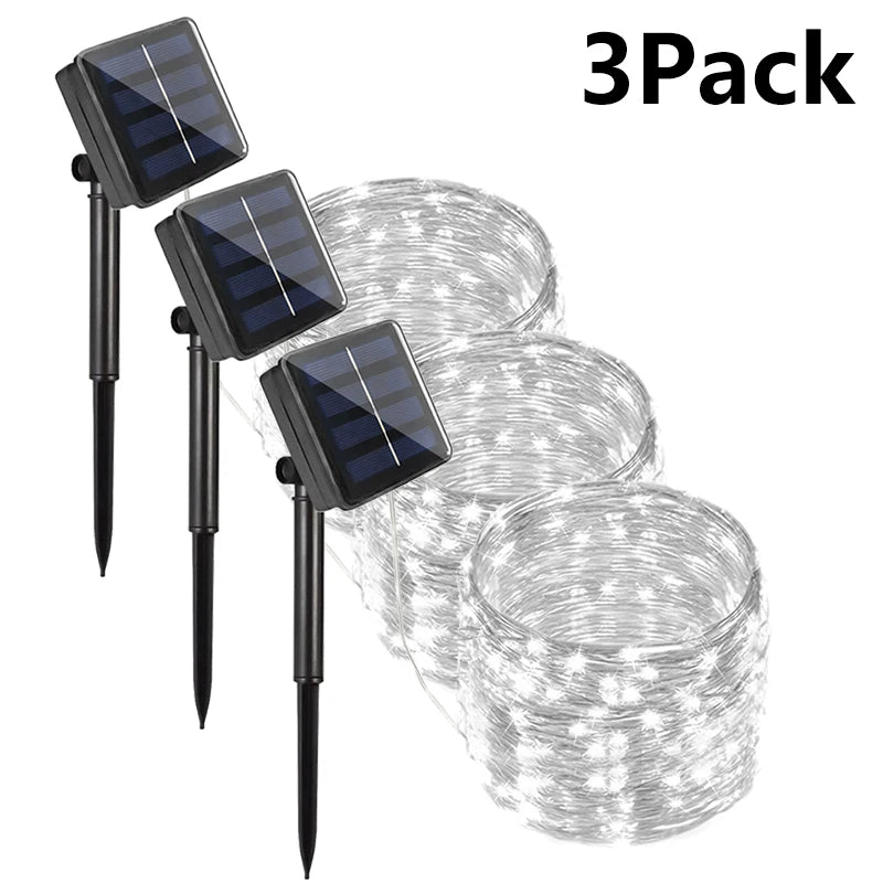 7M/12M/22/32M Solar Led Fairy Light Outdoor Festoon Led Waterproof Garland String Lights Christmas Party Garden Solar Lamp Decor