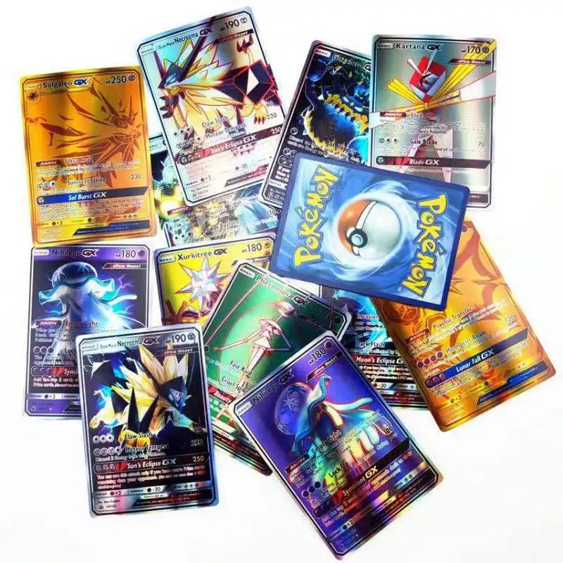 5-300Pcs carte pokémon françaises Spanish French English German Italian cards cartas pokemon Card 300 Gx 300 V Max VMAX 100