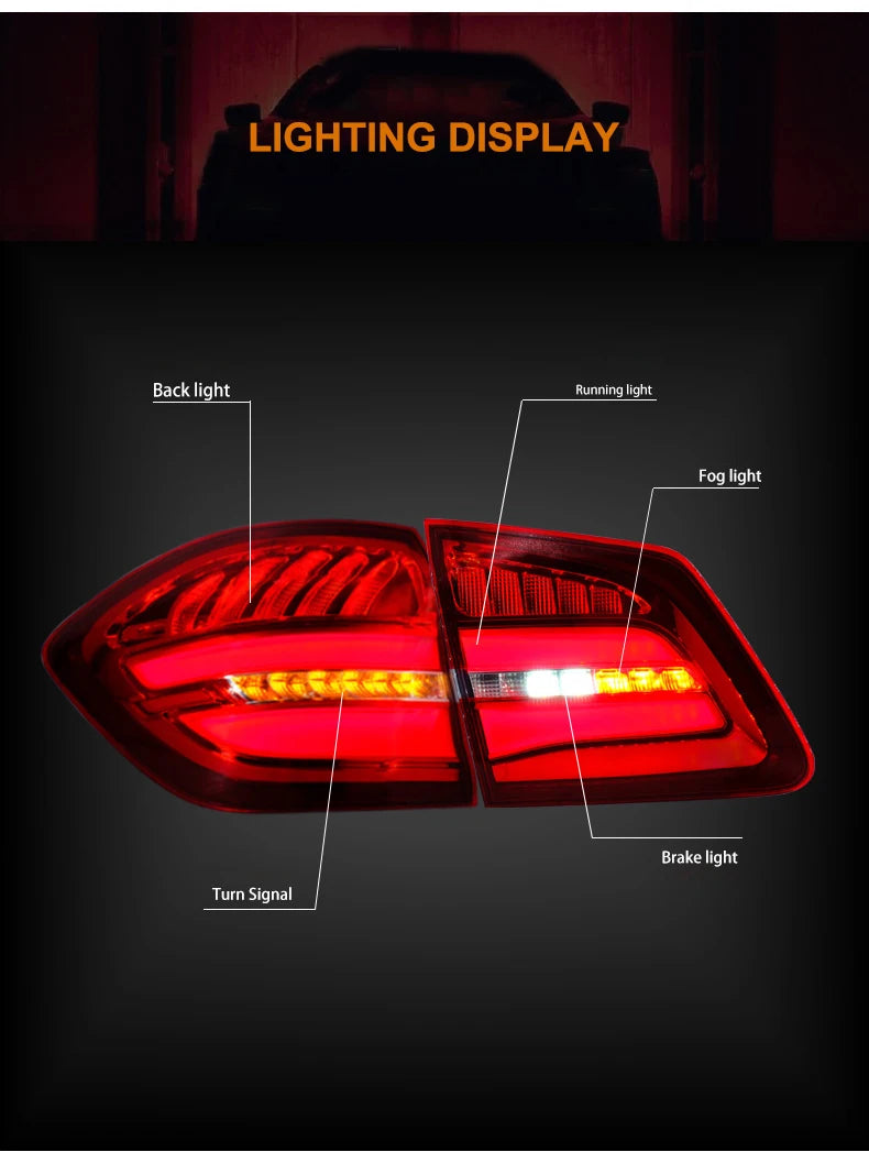 2013-2015 tail light cars for mercedes GL to GLS X166 led tail lights for car