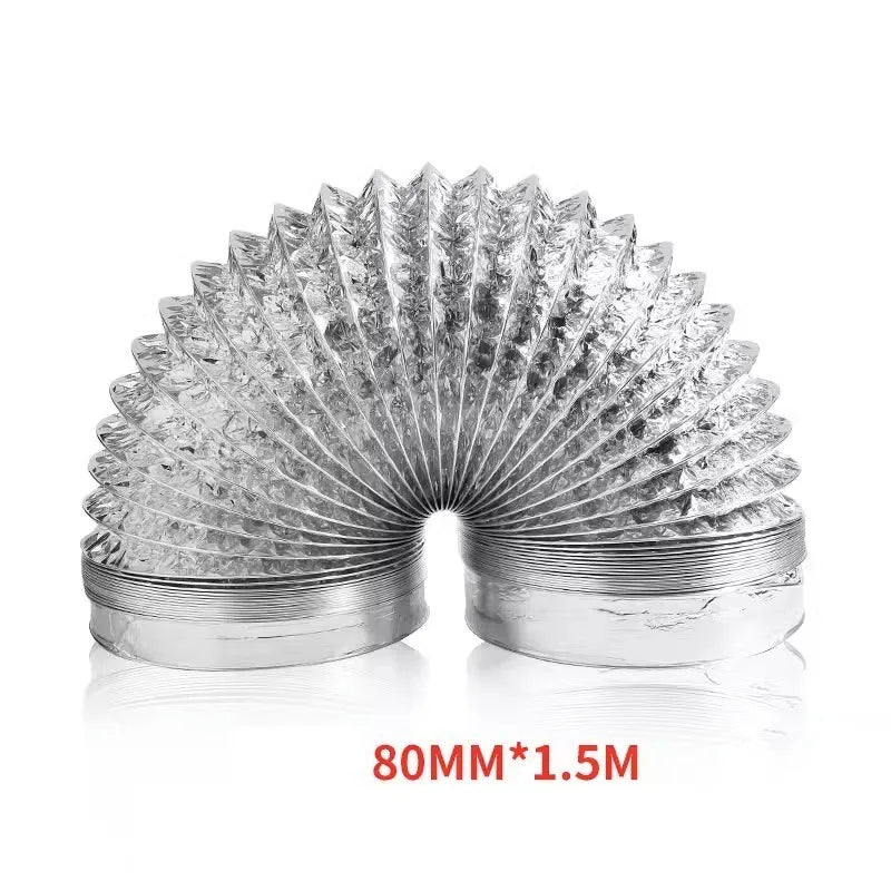 80/100/120/150/200 mm Encrypted Aluminum Foil Ventilation Pipe Scalable Smoke Tube Kitchen Outlet Bathroom Exhaust Fan Hose